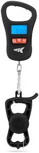 KastKing Fish Scale with Lip Gripper, ToughTide USB Charging Fishing Scale Built-in Measuring Tape, 65lb Capacity, Ultra-Thin Digital Fish Scale, LCD Display, Ergonomic Handle, Fishing Accessories