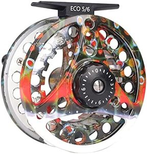 MAXIMUMCATCH Maxcatch ECO Fly Reel Large Arbor with Diecast Aluminum Body Fly Fishing Reel(3/4wt 5/6wt 7/8wt) (ECO reel (Brook Trout), 5/6 weight)