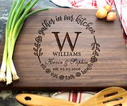 Personalized Cutting Boards, Wooden Custom Couples Names Chopping Board for Wedding Gift, Bridal Shower, Engagement Gifts, Anniversary Gift, Housewarming Gift, Gift for Parents, Grandparents