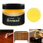 Prishva® Premium Wood Seasoning Beewax, Traditional Beeswax Polish for Wood and Furniture, Natural beeswax Wood Cleaner and Polishing With Included Sponge for Furniture, Floor, Tables, Cabinets