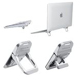 Nillkin Computer Keyboard Stand for Desk with 3 Adjustable Angles, 2PCS Laptop Stand Keyboard Riser for MacBook Pro/Air, Samsung Galaxy Book Pro, HP, Dell,Lenovo,10-17 Inches Laptop, Silver