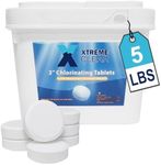 XtremeClear 3 Inch Stabilized Chlorine Tablets for Sanitizing Swimming Pools - Individually Wrapped, Slow Dissolving Chlorine - Tri-Chlor - 5 Pounds