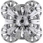 Winjet 16 Inch Hubcaps Chrome Wheel Guards Replacement Wheel Covers Universal Rim Fits for Toyota for Chevy Chevrolet for Honda Mazda Dodge Ford RAM Subaru... (Set of 4, Chrome)