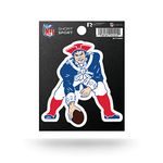 Rico Industries NFL Football New England Patriots 3.75" x 4.75" Die Cut Team Logo Short Sport Decal, White