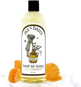 Jax n Daisy Honey Shampoo for Dogs - Dog Shampoo for All Kinds of Breed, Puppy Shampoo w/Honey Nectar, Coconut Avocado & Argan Oil, Pet Shampoo with Lght Honey Scent, Furry Freshness