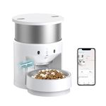 PETKIT Automatic Cat Feeder with 20s Voice Recorder, Stainless Steel, WiFi Enabled Auto Pet Feeder for Dry Food, App Control, Low Food & Blockage Sensor, Battery Operated, 5-200g/Meal, 1-30 Servings