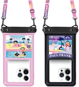 Paul Frank Waterproof Phone Pouch Floating, 2 Pack IPX8 Waterproof Phone Case with Lanyard for iPhone 17 16 15 14 Pro Max Galaxy S25 S24, Cellphone Dry Bag Beach Cruise Ship Essentials(up to 8.5")