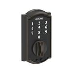 Schlage Touch Camelot Deadbolt (Aged Bronze) BE375 CAM 716