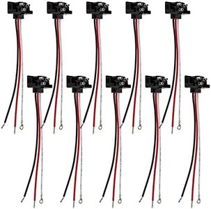 10x 3 Wire Plug Truck Trailer Light Plug Molded 3 Prong Pigtail Harness for Stop Turn Tail Sealed Round Oval Light Brake Backup Light