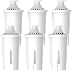 Waterspecialist NSF Certified Pitcher Water Filter, Replacement for Brita® Classic 35557, OB03, Mavea® 107007, Brita® Pitchers Grand, Lake, Capri, Wave and More (Pack of 6)