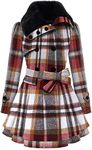 Zeagoo Women's Plaid Jacket Wool Pe