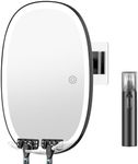 COSMIRROR Shower Mirror Fogless for Shaving Included Ear and Nose Hair Trimmer, No-Drilling, 3-Color Dimmable Lights, Larger Anti-Fog Shower Mirror with Light for Men and Women