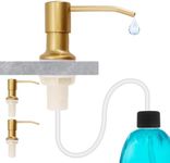 Soap Dispenser for Kitchen Sink, 304 Stainless Steel Countertop Hand Soap Dispenser Pump, Built in Sink Countertop Refillable Soap Pump with 1M Extension Pipe Kit, for Kitchen Sink Dish Bathroom,2PCS