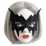 SOUTHSKY Halloween Costume Mask Black EyeMask Half Face Mask For,Batgirl,Batboy,Cosplay Party