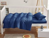 Clara Clark Toddler Bedding Set, Toddler Bedspread, 3PC Set - All Season Quilted Comforter, Fitted Sheet, Pillow Sham.