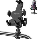 iMESTOU Aluminium Motorcycle Phone Mount U-Bolt Handlebar 1" Ball Stem Cellphone Holder 360 Rotating Universal for 4.0“-7.2” Large Phones