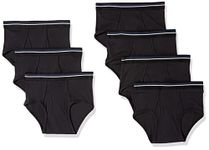 Amazon Essentials Men's Tag-Free Cotton Briefs Underwear, Pack of 7, Black, M