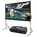 Elite Screens Yard Master Plus, 120-INCH 16:9 Height Setting Adjustable Portable Projector Screen, 4K HD Outdoor Indoor Movie Theater Front Projection, US Based Company 2-Year Warranty, OMS120H2PLUS