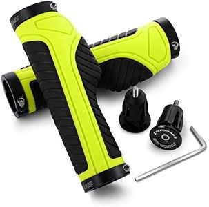 Bike Handlebar Grips, Non-Slip Ergonomic Design, Aluminum Double Lock-On, Compatible with MTB, BMX, Scooter, Urban Bikes