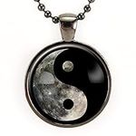 Full Moon Yin Yang Necklace, Space 