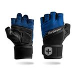 Training Wrist Wrap Gloves - Enhanced Grip & Wrist Support, Breathable Lycra Back, Padded Leather Palm, Half-Finger Design, Quick Pull Tabs - Ideal for Weightlifting, Gym, Crossfit - Men's