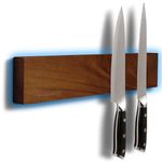 Gourmetop Knife Magnetic Strip, 12” Magnetic Knife Holder for Wall, Magnetic Knife Strip, Strong Knife Magnet/Magneic Knife Holder for Fridge, Acacia Wood, Gift Box, Dark Wood-12”