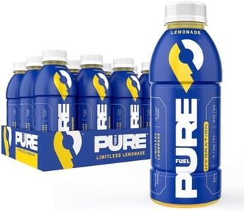 Pure Fuel Hydration Drinks Limitless Lemonade - Plant-Based Healthy Electrolyte Drinks with B-Vitamins - No Added Sugar - 12 Pack x 16.9 fl oz Bottles
