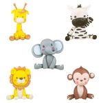 5 Pcs Animal Cake Toppers,Jungle Cake Toppers Birthday Cake Topper Safari Cake Toppers Jungle Cake Decorations,Animal Cake Decorations for Kids Boy Girl Baby Shower Birthday Party Supplies