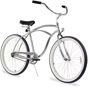 Firmstrong Urban Man Alloy Single Speed Beach Cruiser Bicycle, 26-Inch, Silver