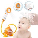 kesig® Shower Toys Electric Radish Submarine Baby Bath Shower Head Sprayer, Water Toys for Babies Portable Camping Shower Pump for Toddler Kids in Bathtub or Sink.