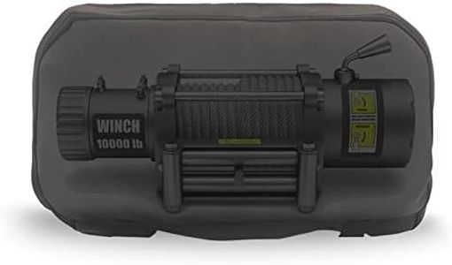 Winch Cover, Heavy Duty Waterproof and Dustproof Neoprene Winch Protection Cover with Drawsting, UV-Resistant Dust Cover For Electric Winches From 8000-12000Lbs (Fit 12000lbs)