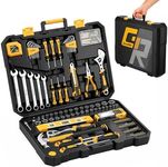 GRENPRO 219Pcs Tool Kit, Socket Wrench Auto Repair Tool Combination Package, Mixed Hand Tool Set for Home, Car, Motorcycle, with Plastic Toolbox Storage Case