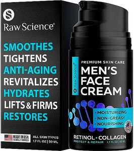 Men's Face Cream: Retinol Anti Aging Face Moisturizer for Men with Collagen, Hyaluronic Acid - Day & Night Anti Wrinkle Mens Skin Care - Vitamins E & A, Avocado Oil Facial Moisturizer for Man - 1.7 Oz