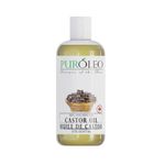 PUROLEO Castor Oil 16 Fl Oz/473 ML (Packed In Canada) 100% Pure and Natural Hair, Lash, Beard, Eyelashes & Eyebrow Oil Black castor oil for brow lashes, Make eyelash serum, hair serum for dry hair and frizzy | huile de ricin pour huile de ricin pour cheveux