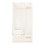 AmerCareRoyal Tan Guest Check Board, Carbonless 3 Part Loose with 15 Lines, Case of 2000