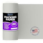 Bryco Goods 1000'L x 18"W Packing Paper Roll for Moving – Newsprint Paper – Wrapping and Protecting Fragile Items, Newspaper Paper, Box Filler, Shipping Supplies - Made in USA