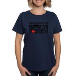 CafePress Somebody in Brooklyn Loves Me T Shirt Womens Cotton T-Shirt Navy