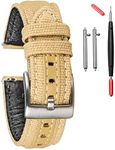 Hemsut Quick Release Watch Strap, Military Canvas Watch Bands, 24mm Watch Bands for Men, Fabric Sport Replacement