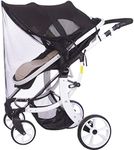 Kyowoll Baby Stroller Sun Cover - Universal Pram Buggy Sunshade and Blackout Blind, Pushchair Sun Protection, Awning Anti-UV Umbrella, Stops 99% of The Sun's Rays UPF50+ (Upgraded with Mosquito Net)