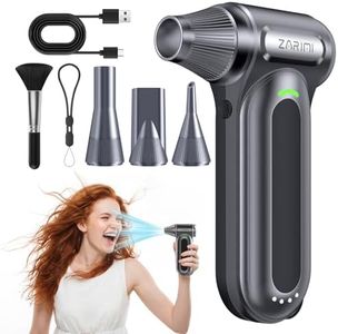 ZARIMI Electric Compressed Air Duster, 170000RPM High-Speed Cordless Air Blower with Rechargeable Battery for Keyboard, PC & Electronics Car Cleaning, Reusable Canned Air Alternative