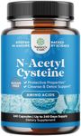 NAC Supplement N-Acetyl Cysteine 600mg - Vegan High Absorption Non-Smelly NAC 600 mg Capsules Glutathione Precursor for Liver Cleanse Detox & Repair plus Lung Health and Immunity Support (240ct)