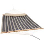 Sunnydaze Outdoor Quilted Fabric Hammock - Two-Person with Spreader Bars - Heavy-Duty 450-Pound Capacity - Mountainside