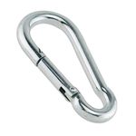 Serveuttam Stainless Steel Snap Hook – Heavy Duty Safety Lock Cable Attachment | SnapHooks for Weight-Lifting, Mountain Climbing, Gym and Home | M80x8 Metal Carabiner for Everyday Use (M8x80, 2Pc)