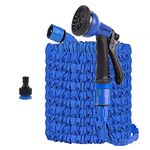Yiting Expandable Garden Hose 25ft/50ft/100ft/125ft, Hose 5m/15m, Magic Garden Hose Pipe with 8 Function Spray Nozzle and 3/4"&1/2" Fittings, Anti-Leakage Latex Core Flexible Expanding Water Hose