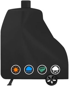 ZBXFCSH Heavy Duty Grill Cover Fit Dyna-Glo DGSS1382VCS-D and DGSS1382VCS Vertical Offset Charcoal Smoker Grill Cover, Black