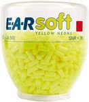 3M E-A-R E-A-Rsoft Yellow Neons Earplugs, 36 dB, Refill Bottle, 500 Pairs/Bottle, PD-01-002