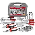 Hi-Spec Tools 67pc SAE Auto Mechanics Hand Tool Kit Set. Complete Car, Motorcycle, Engine & Garage Repairs with Sockets, Ratchet Wrench, Pliers & More