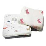 Organic Cotton Muslin Pack of 2 Baby Bath Towel Cotton Cloth Premium Baby Washable, Reusable, Absorbent, Extra Soft 120 X 120 Cm_Kite Star & Animal