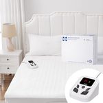 Sealy Heated Mattress Pad Full Size with 10 Heated Settings | Zone Heating Electric Mattress Pad Bed Warmer 54"x75" | Auto Shut Off 1-9 Hours| Fit Up to 15 Inch Deep Pocket | Machine Washable