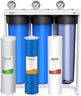 SimPure Whole House Water Filter System, 3-Stage Clear Home Water Filtration with Sediment Carbon and GAC Filters, Reduce Odor, Chlorine, Taste, Iron, Lead, 1" NPT Brass Port, BPA Free (DB20P-3)
